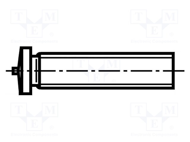 Screw; M3x15; DIN: 32501-1; none; steel; copper