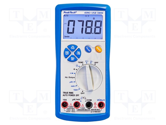 Digital multimeter; LCD (6000),bargraph,with a backlit