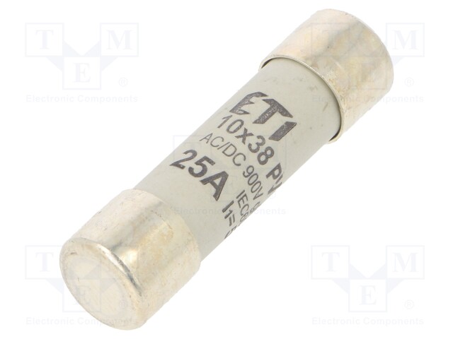 Fuse: fuse; gPV; 25A; 1000VDC; cylindrical; 10,3x38mm