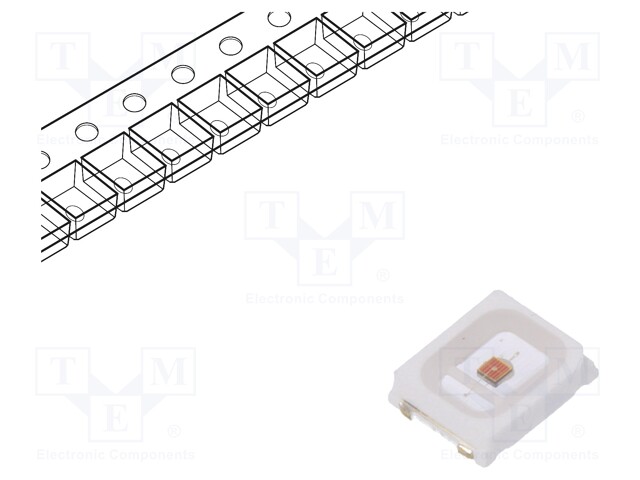 LED; SMD; 2835,PLCC2; yellow; 14÷24lm; 2.8x3.5x0.8mm; 120°; 150mA