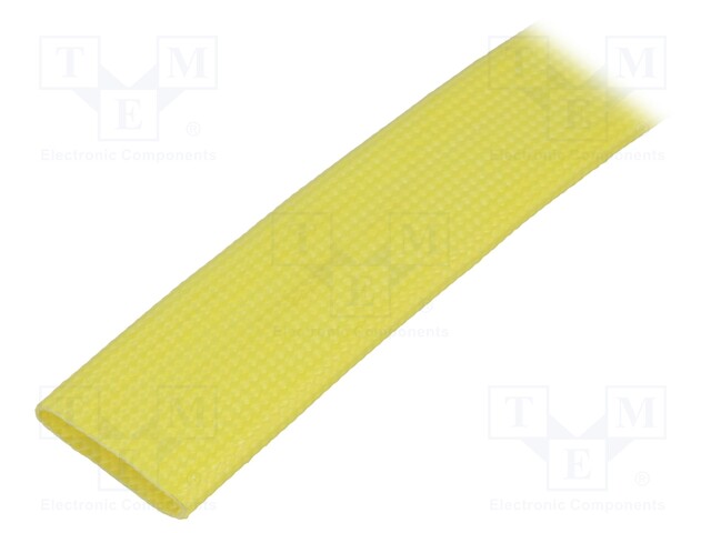 Insulating tube; yellow; -30÷155°C; Øint: 18mm; L: 5m; 3kV/mm