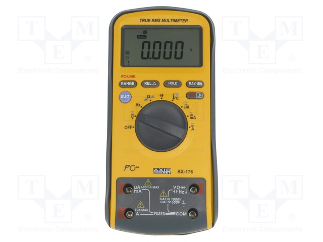 Digital multimeter; LCD (6600),with a backlit; 3x/s; True RMS