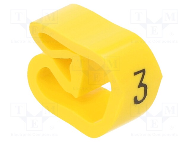 Markers for cables and wires; Label symbol: 3; 8÷16mm; PVC; PA