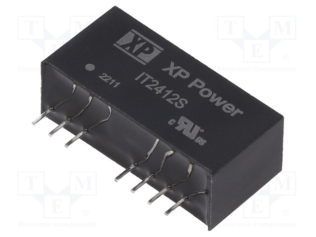 Isolated Board Mount DC/DC Converter, Regulated, ITE, 2 Output, 3 W, 12 V, 125 mA, -12 V