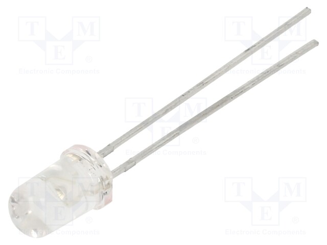 LED; 5mm; blue; 1000mcd; 20°; 20mA; 3.7V; Front: convex