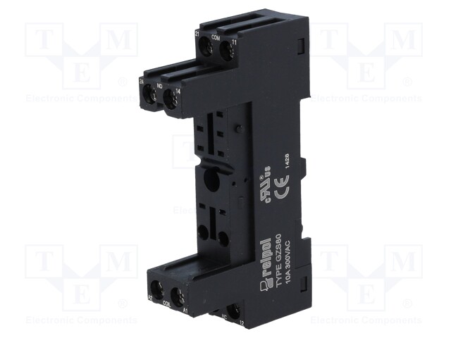 Socket; PIN: 8; 12A; 300VAC; Mounting: DIN,on panel; -40÷70°C