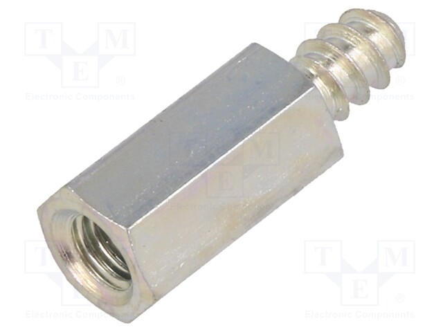 Screwed spacer sleeve; Int.thread: M5; 12mm; Ext.thread: ST4,8