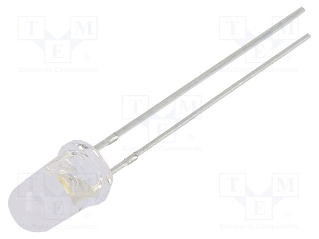 LED; 5mm; white warm; 3000÷4200mcd; 100°; 20mA; 2.9÷3.4V