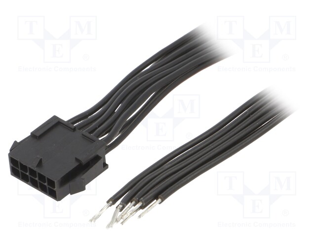 Cable; Micro-Fit 3.0; MX-43020-1000,male,cables; PIN: 10; 0.6m; 4A