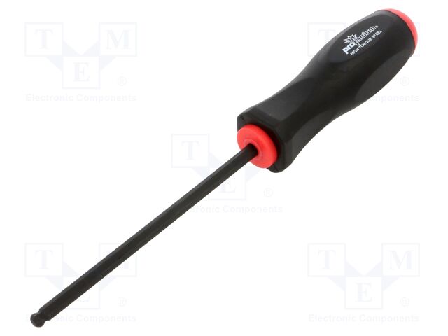 Screwdriver; hex key,spherical; HEX 6mm; Blade length: 137mm