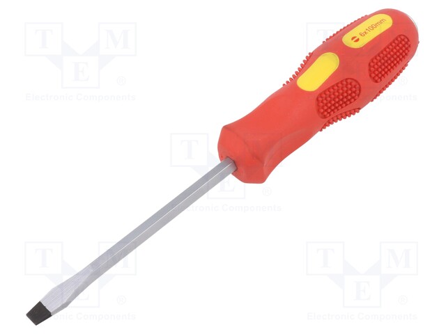 Screwdriver; slot; for impact; SL 6mm; Blade length: 100mm