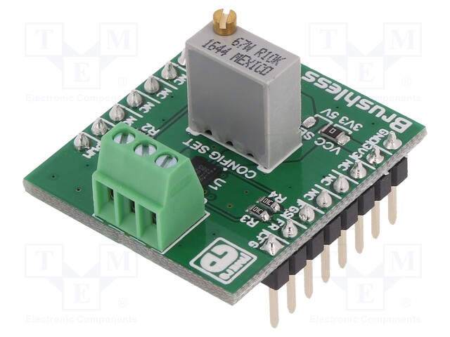 Click board; motor driver; GPIO,PWM; DRV10964; 3.3/5VDC