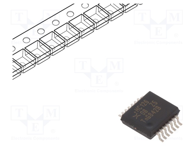 IC: digital; 3-state,buffer,line driver; Channels: 4; SMD; SSOP14