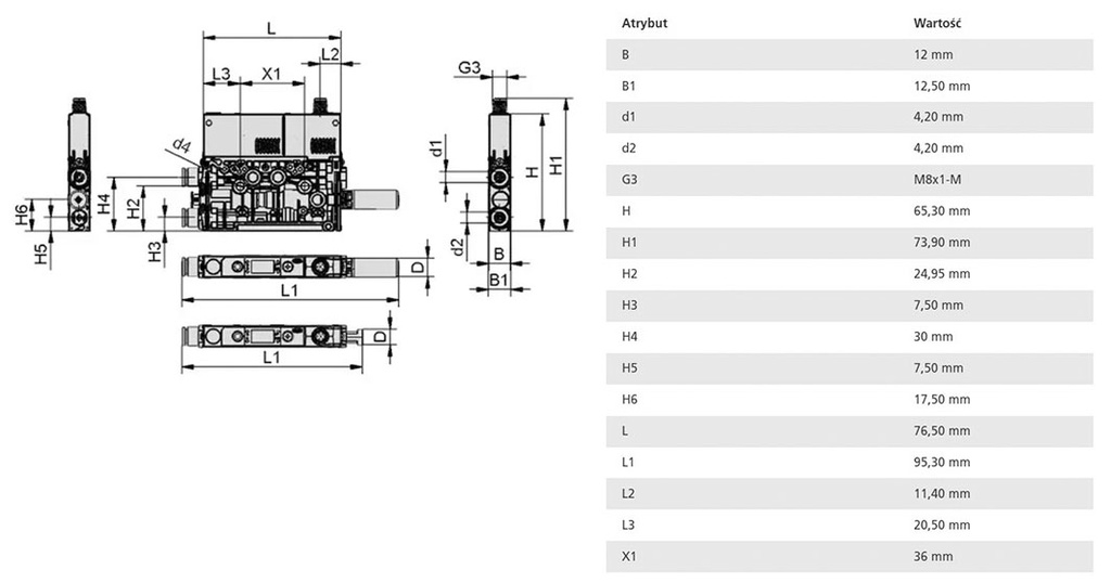 Ejector; 65g; 0÷50°C; 3.5l/min; SCPMc; 2÷6bar