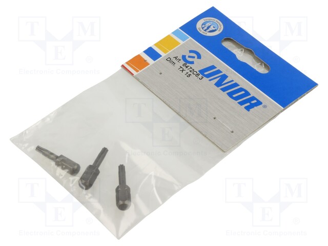 Screwdriver bit; Torx®; TX15; Overall len: 25mm; 3pcs.