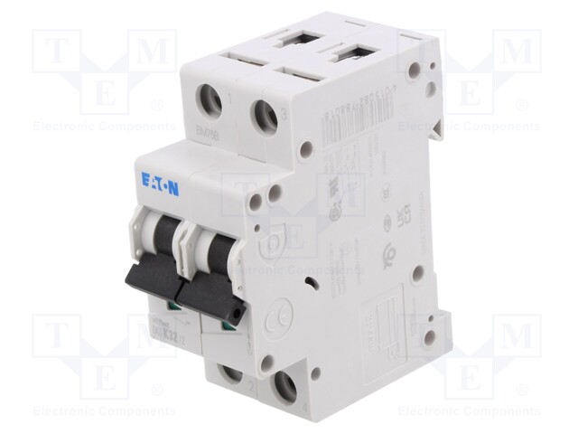 Circuit breaker; 230/400VAC; Inom: 32A; Poles: 2; DIN; Charact: K