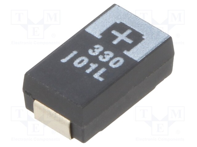 Capacitor: tantalum-polymer; 330uF; 6.3VDC; TPB; SMD; ±20%; 2000h