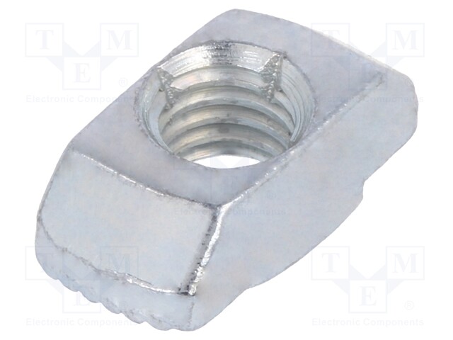 Nut; for profiles; Width of the groove: 8mm; steel; zinc