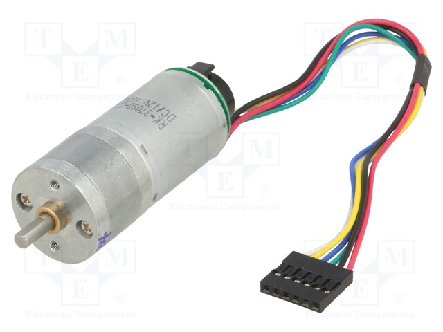 Motor: DC; with gearbox; HP; 12VDC; 5.6A; Shaft: D spring; 290rpm