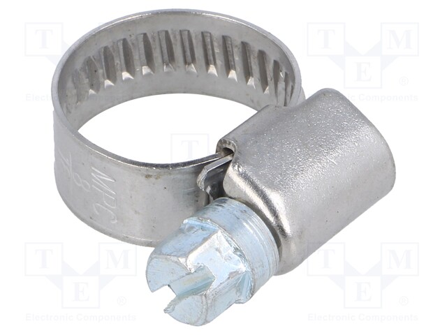 Worm gear clamp; W: 9mm; Clamping: 8÷16mm; chrome steel AISI 430