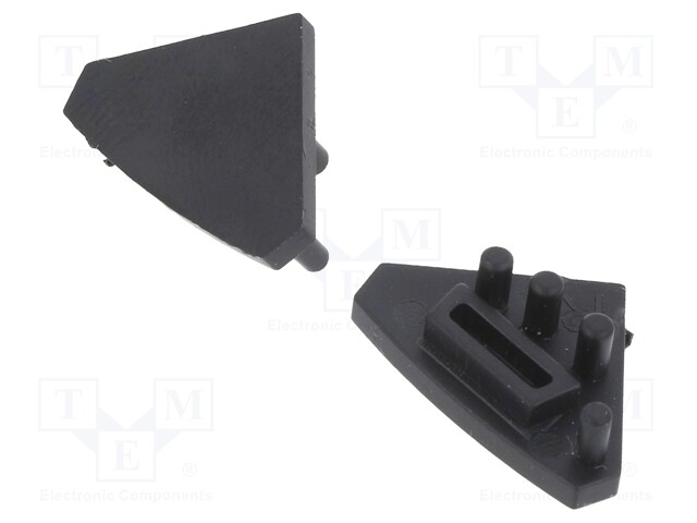 Cap for LED profiles; black; 10pcs.