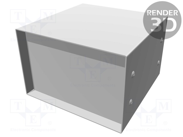 Enclosure: with panel; 1458; X: 152mm; Y: 152mm; Z: 102mm; black
