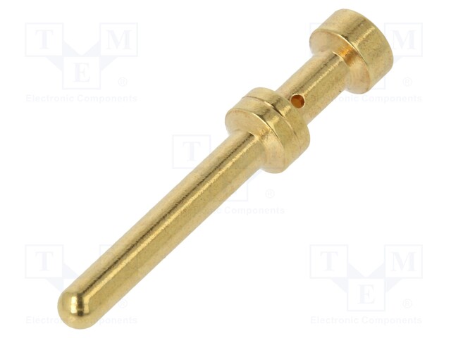 Contact; male; 1mm2; 18AWG; gold-plated; crimped; bulk; for cable