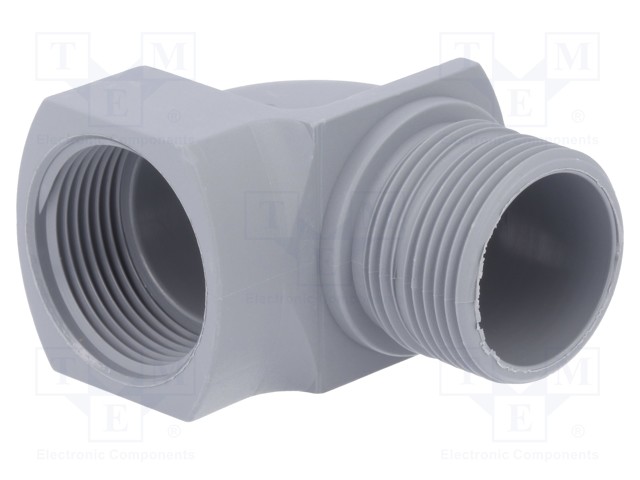 Cable gland; angular; M25; IP55; Mat: polyamide; grey