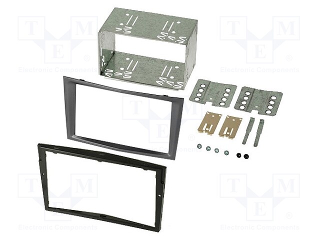 Radio mounting frame; Opel; 2 DIN; charcoal-metallic