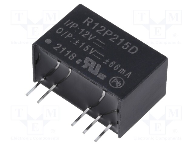 Converter: DC/DC; 2W; Uin: 10.8÷13.2V; Uout: 15VDC; Uout2: -15VDC