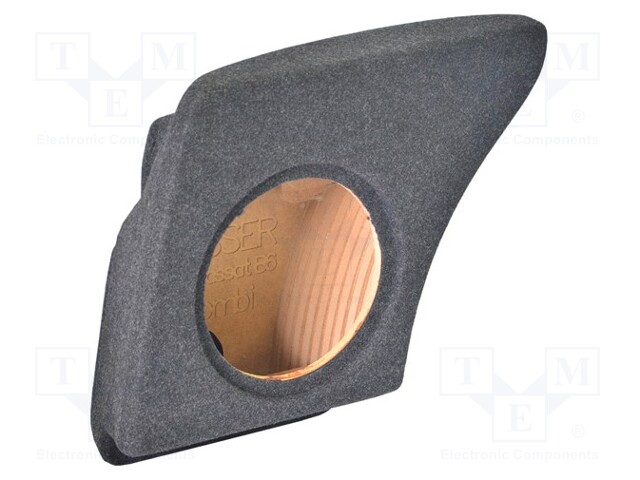 Car loudspeaker enclosure; MDF; black; textil; 15l; 250mm; 286mm