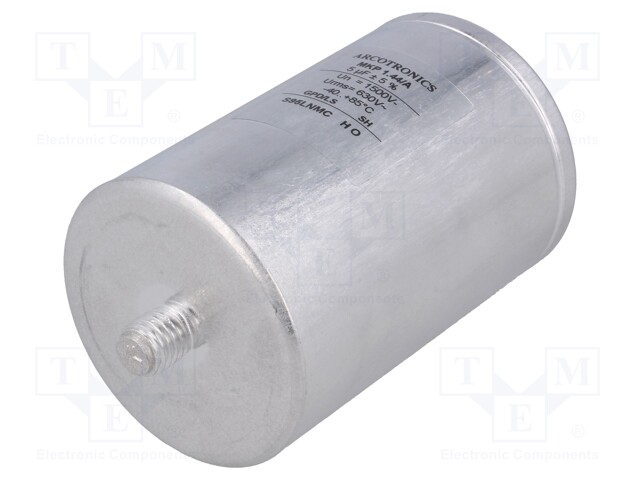 Capacitor: polypropylene; 5uF; Leads: M10 screws; ESR: 2mΩ; C44A