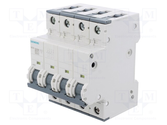 Circuit Breaker, MCB, 5SY6, 3P+N, 6 kA, 400 V, 16 A