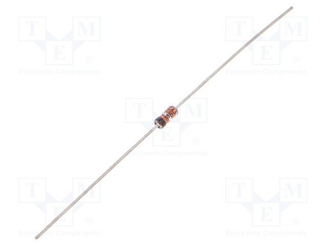 Diode: Zener; 0.5W; 6.2V; 7.5mA; tape; DO35; single diode; Ir: 2uA