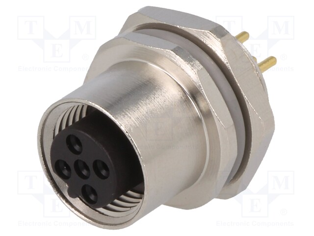 Socket; M12; PIN: 5; female; B code-Profibus; THT; IP67; straight