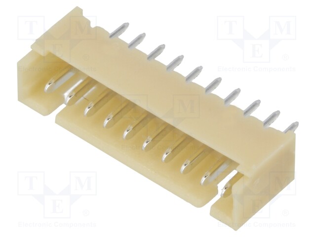 Socket; wire-board; male; 1.25mm; PIN: 10; THT; 125V; 1A; tinned