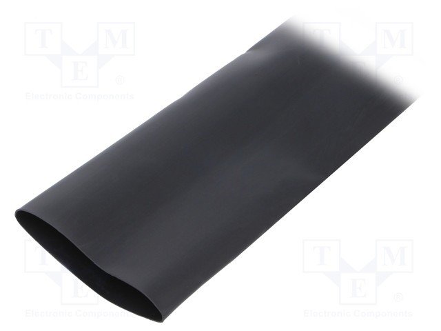 Heat shrink sleeve; glued; 4: 1; 52mm; L: 1.2m; black; polyolefine