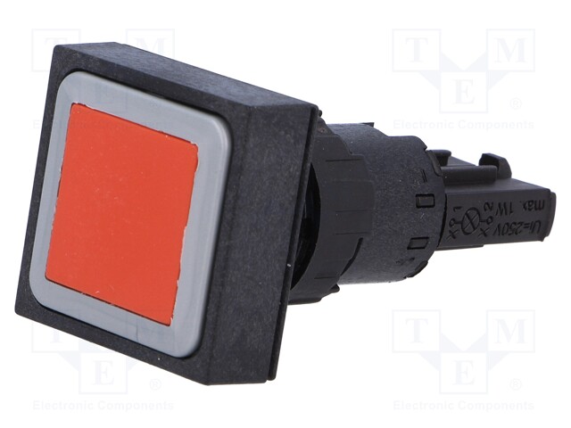 Switch: push-button; Stabl.pos: 1; 16mm; red; Pos: 2; -25÷70°C