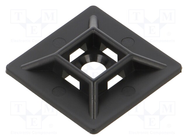 Holder; screw; polyamide; UL94V-2; black; Tie width: 4.8mm; L: 28mm