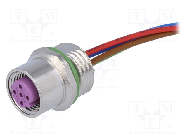 Socket; M12; PIN: 4; female; B code-Profibus; cables; straight; 0.5m