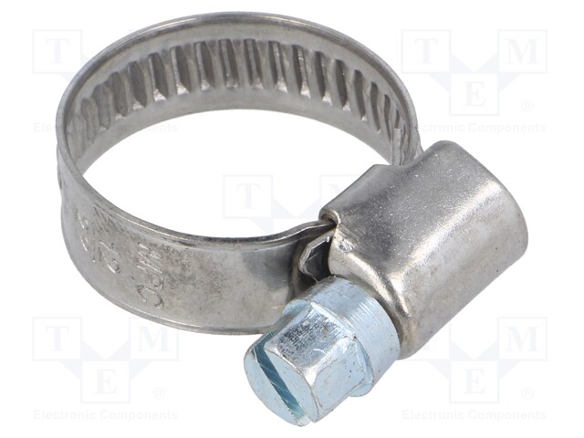 Worm gear clamp; W: 9mm; Clamping: 12÷22mm; chrome steel AISI 430