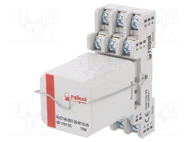 Relay: interface; SPST-NO; Ucoil: 110VDC; 16A; 16A/250VAC; 100mΩ