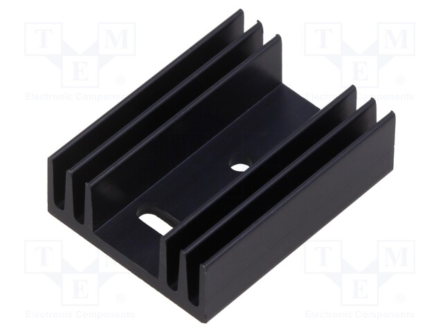 Heatsink: extruded; grilled; TO32; black; L: 37.5mm; W: 29mm