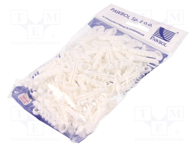 Holder; white; Application: YDYp 2x2,5,for flat cable; 100pcs.