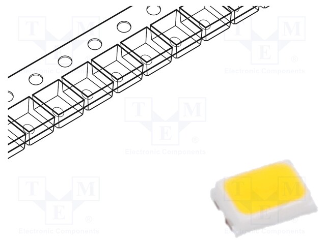 LED; SMD; 2016; white warm; 5800÷7000mcd; 2700-3400K; 120°; 60mA