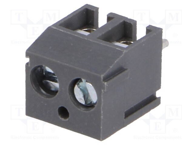 PCB terminal block; angled 90°; 3.81mm; ways: 2; on PCBs; 0.5mm2