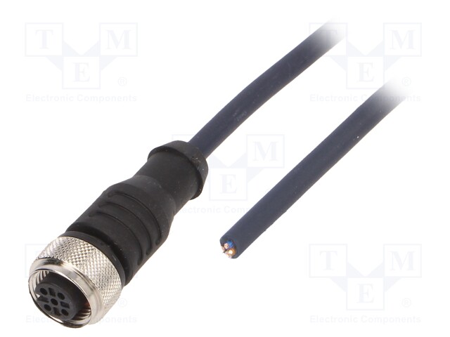 Connection lead; M12; PIN: 4; straight; 10m; plug; 250VAC; 4A; IP69K