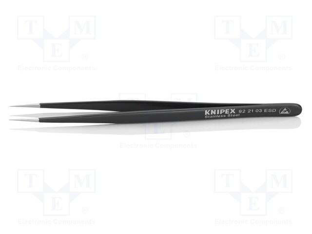 Tweezers; Blade tip shape: sharp; Tweezers len: 140mm; ESD