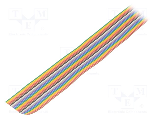 Wire: ribbon; 1.27mm; stranded; Cu; 25x28AWG; unshielded; PVC; 300V