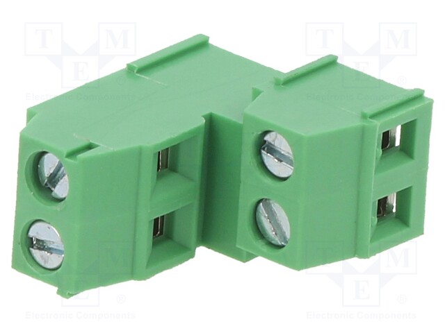 PCB terminal block; Contacts ph: 3.81mm; ways: 4; angled 90°; 1mm2